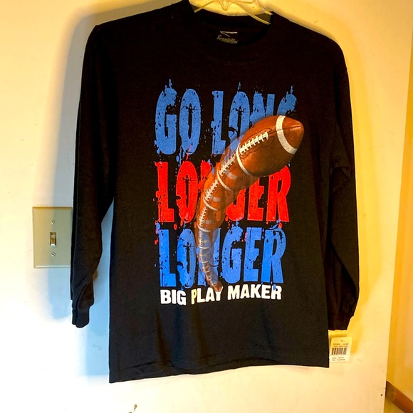 Other - Franklin football themed xl boys NWT Black Long Sleeve Shirt